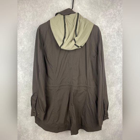 L.L. Bean Jacket‎ Women's Full Zip Hooded Pockets Outdoors Casual Size L Brown - Picture 2 of 8